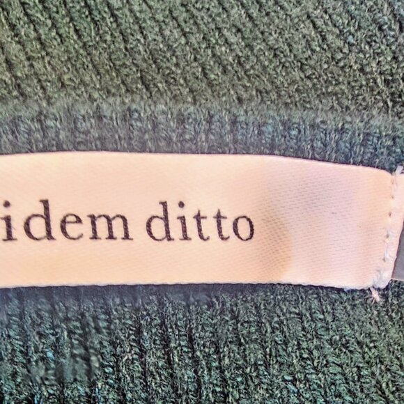 IDEM DITTO OVERSIZED 3/4 DOLMAN SLEEVE FOREST GREEN SWEATER DRESS SZ SM 1CALLOUT - Picture 7 of 10